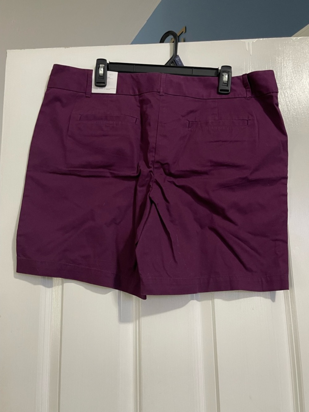 LOFT Plum Cotton Chino Shorts - Picture 2 of 3